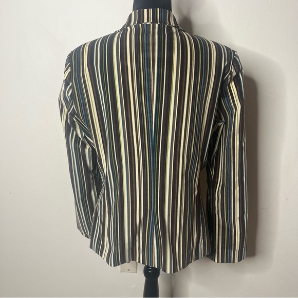 Neiman Marcus Exclusive Women’s Brown Striped Corduroy Blazer‎ Sz 14 - Picture 4 of 9